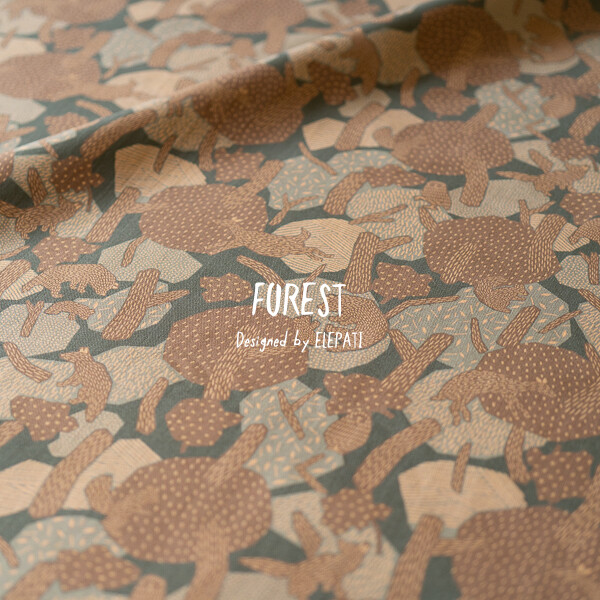 FOREST・森をテーマにしたオリジナルデザインのテキスタイル designed by ELEPATI